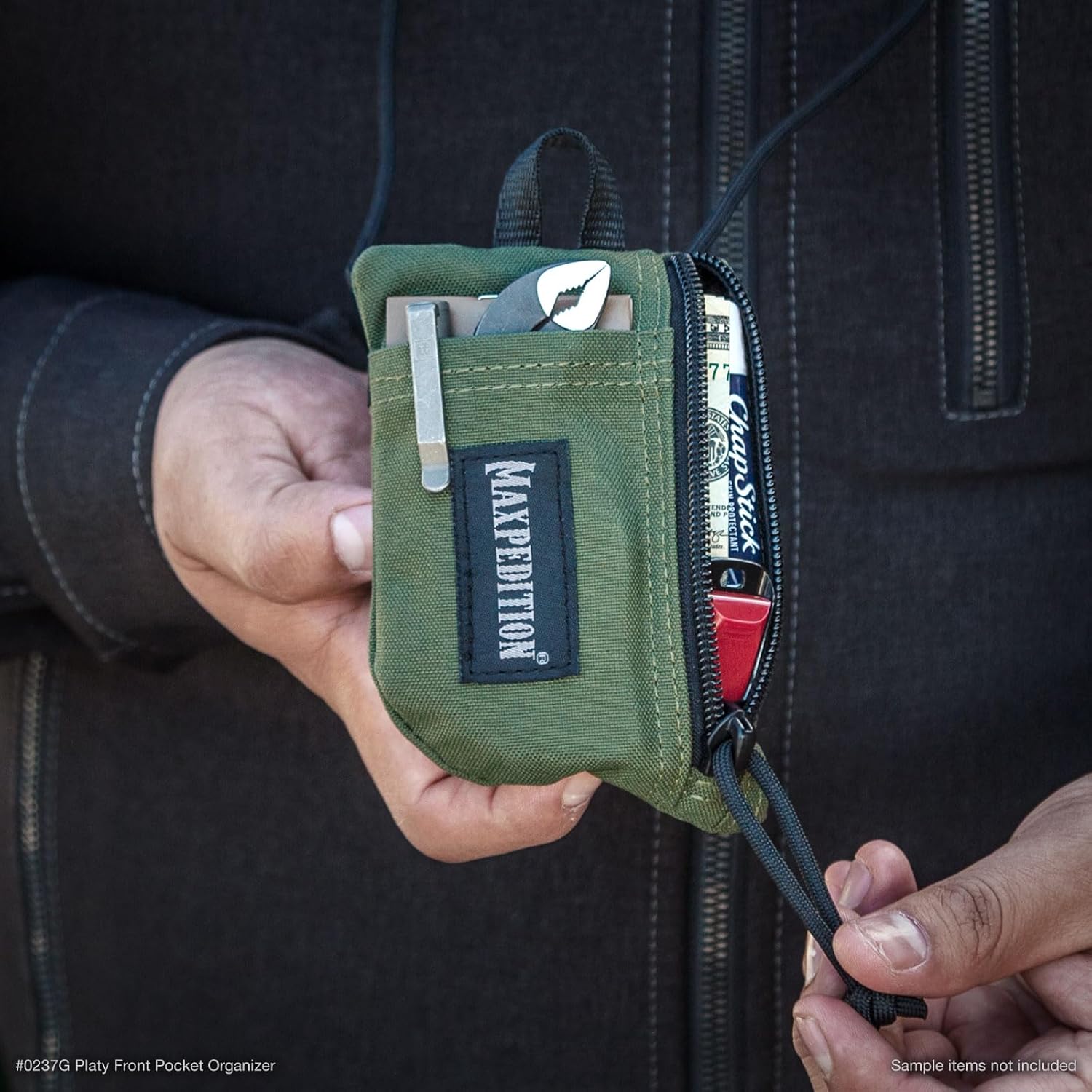 MAXPEDITION Platy Pocket Organizer, Durable EDC Tool Pouch for Men, Neck Wallet with Paracord Lanyard, Holds Flashlight, Multitool, Pen, Notebook - Image 9