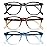 Henotin 3-Pack Blue Light Blocking Reading Glasses,Spring Hinge Computer Readers for Men Women,Anti UV Ray Filter Eyeglasses (Mixed Color-1, 2.00, Diopters)