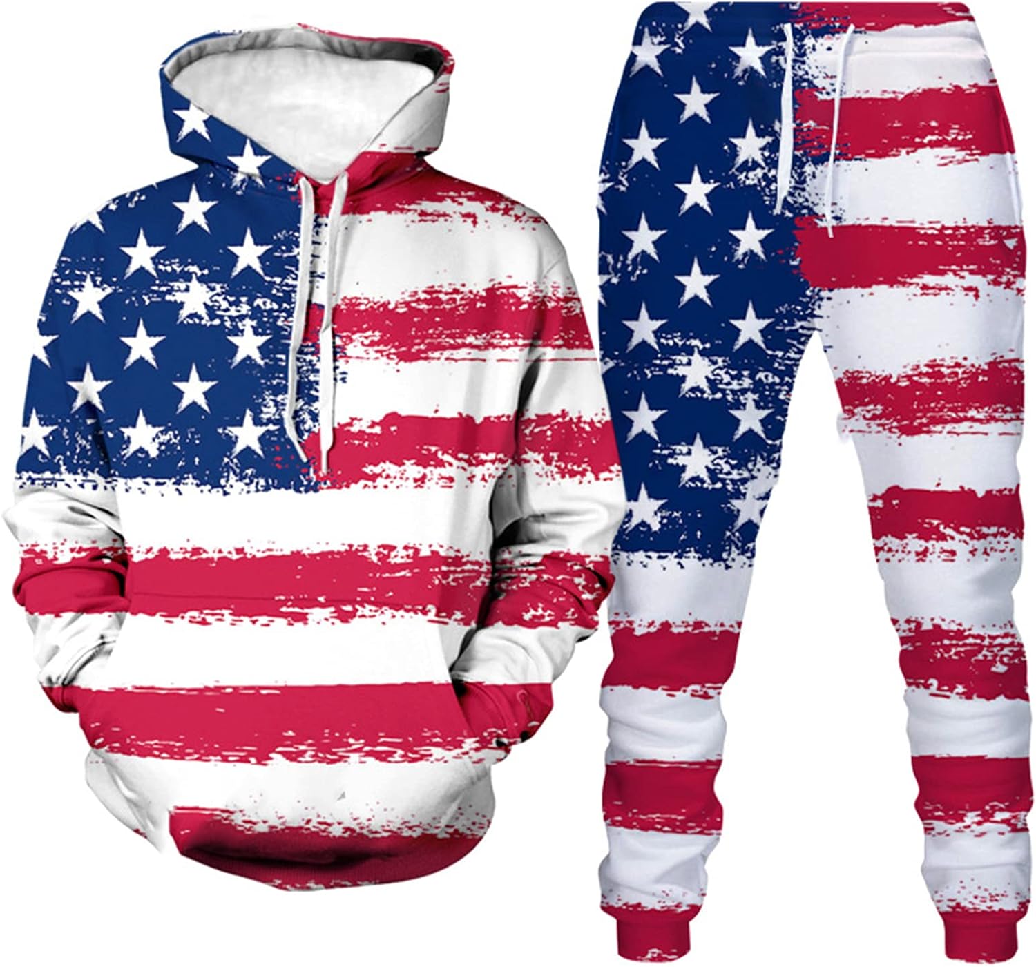 TUTA INTERA CON Cappuccio Unisex Ladies Bandiera Americana USA Taglie 8-14 EUR 25,34 - IT - Foto 2