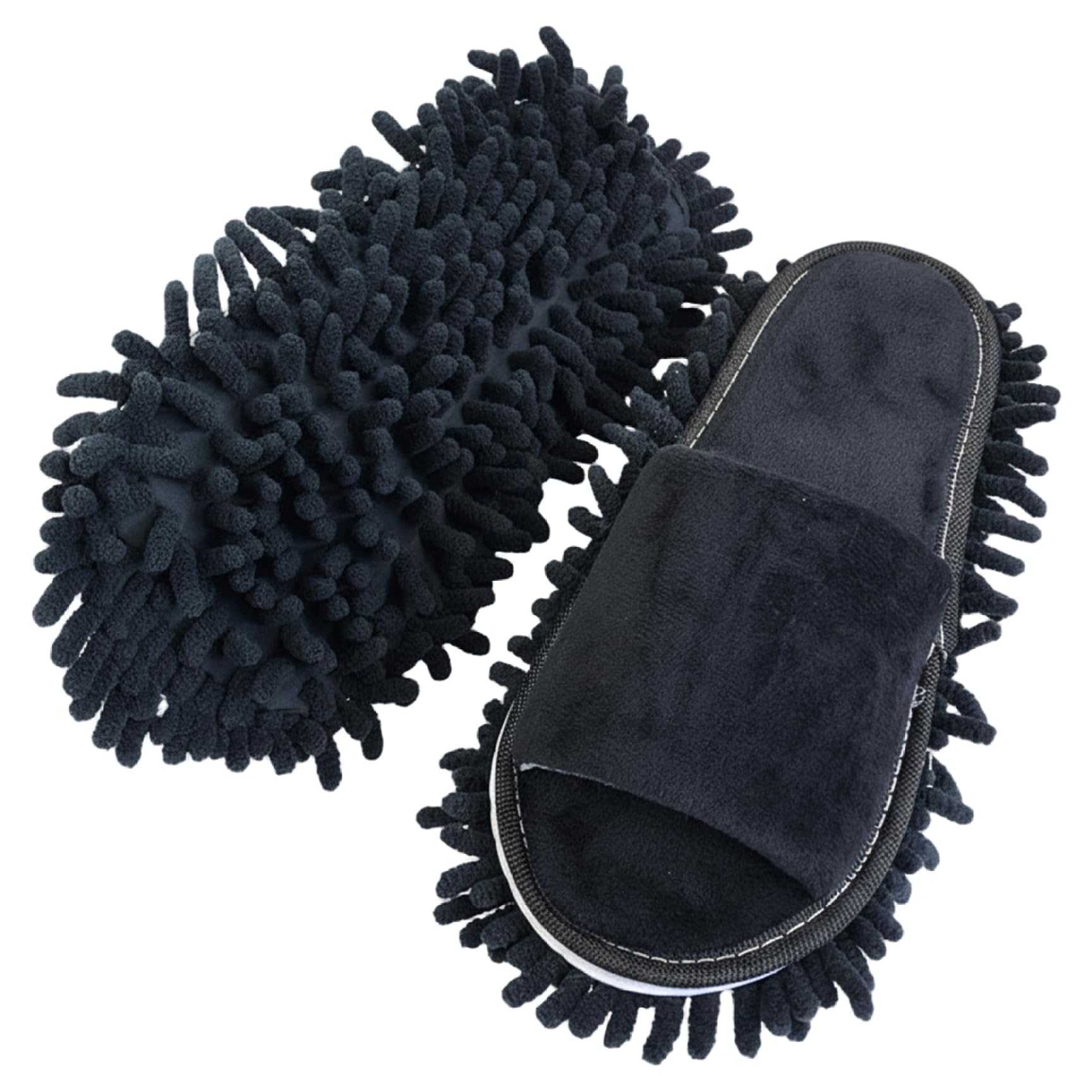 Uanqfegy Mop Slippers - Washable & Silent Mop Shoes for Home Cleaning, Chenille Dusting Slippers Soft Floor Shoes for Hardwood & Tile Floors, M