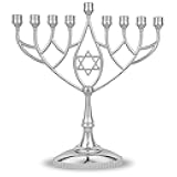 Traditional Classic Geometric Hanukkah Menorah 9