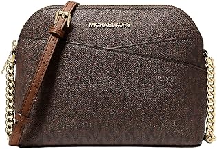 Michael Kors Bolso de cuero cruzado mediano Jet Set
