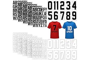 Bulk 32 Sheets Iron-On Jersey Letters and Numbers Transfers for Sports Gear