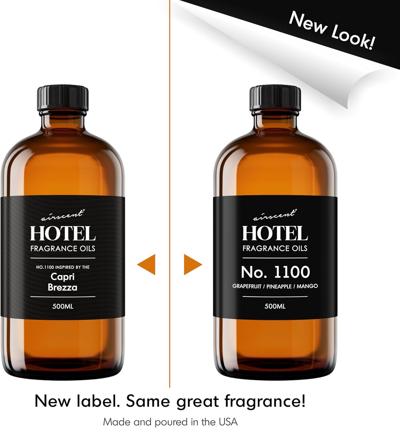 AirScent Capri Brezza Diffuser Oil No. 1100 - Volcano-Inspired Premium Fragrance Oil for Ultrasonic and Waterless Diffusers and Crafting - 500 ml, 16.9 fl oz Glass Bottle - Image 2