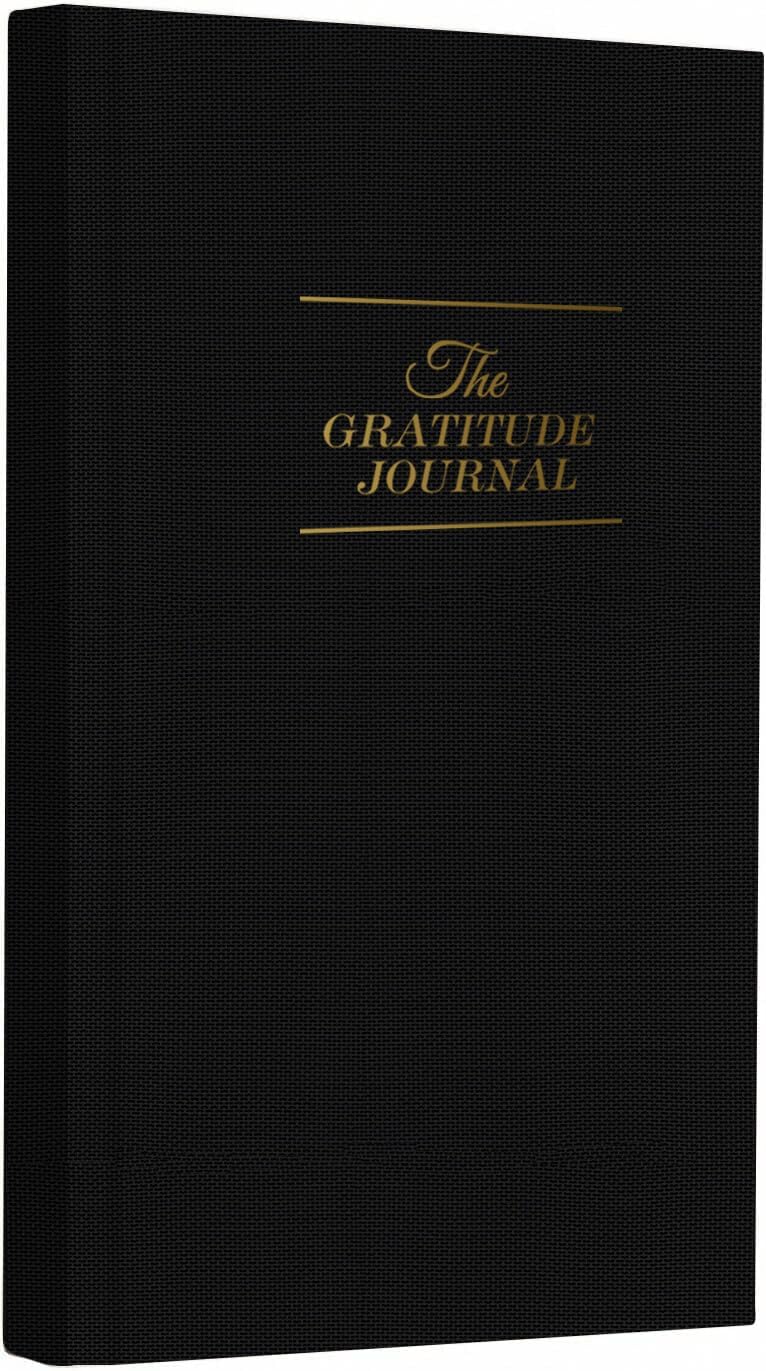 The Gratitude Journal - A Few Minutes a Day for More Happiness, Optimism, Affirmation & Reflection - An Effective Manifestation Guide Journal, Undated Daily Journals for Women & Men (Black)