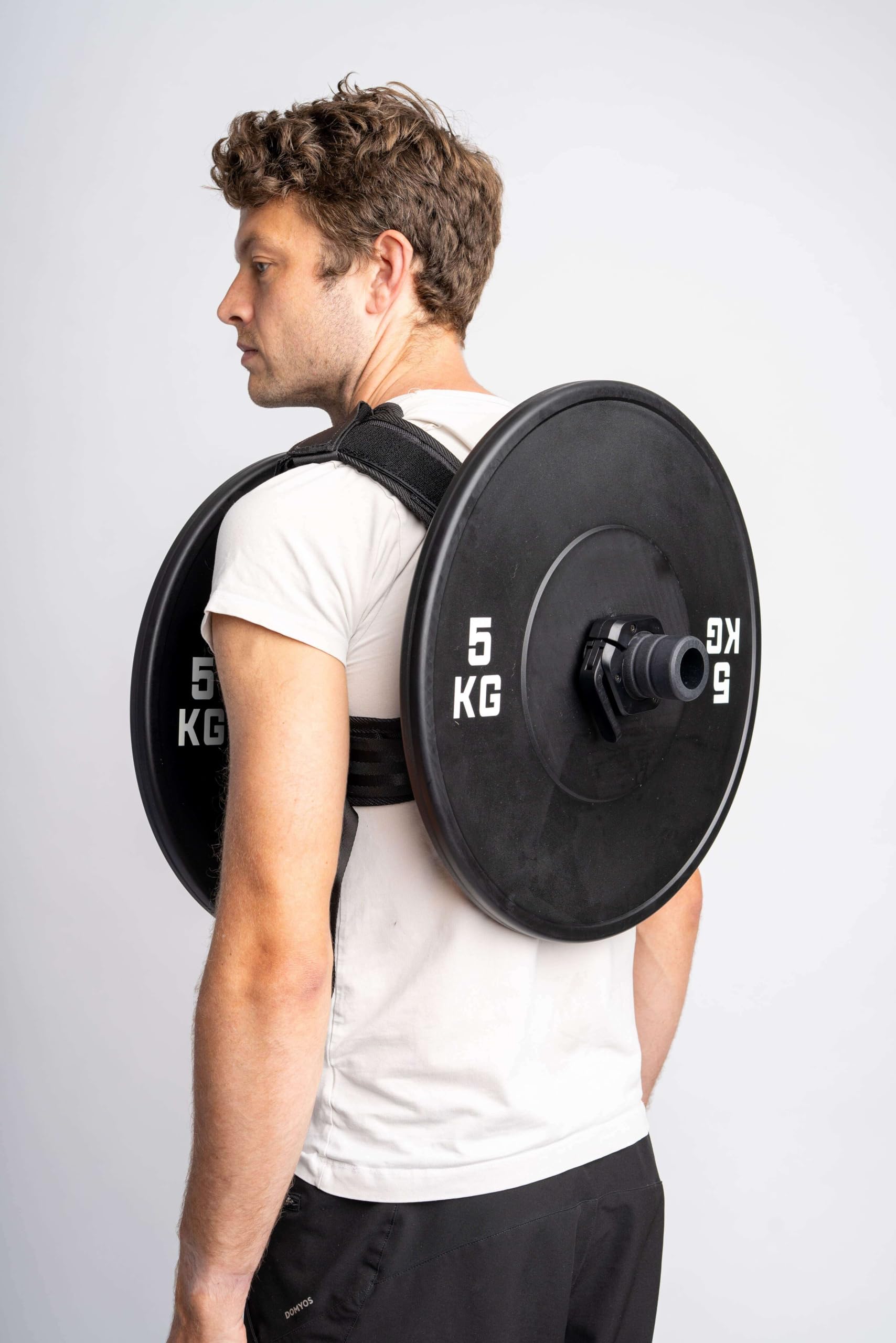 Gym Masters Verstellbares Gewichtsweste – bis 75 kg belastbar – geeignet für 50-mm Hantelscheiben – Schwarz – Training für Kraft, Ausdauer & Calisthenics