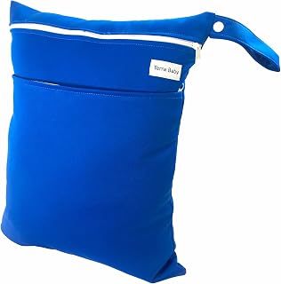Baby Wet and Dry Bag for Diapers and Burp Cloths - Reusable and Waterproof (Royal Blue)
