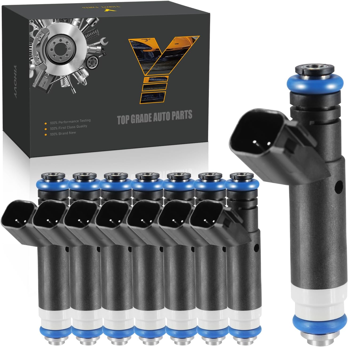 Fuel Injectors FJ867 fit for Ford 2004-2008 F150 2004-2009 E150 2003-2009 E250 2005 Explorer V8 4.6L, fit for Mercury 2004-2005 Mountaineer V8 4.6L, 4L3E-B4C, 800-1903N, CM-5171 (8)