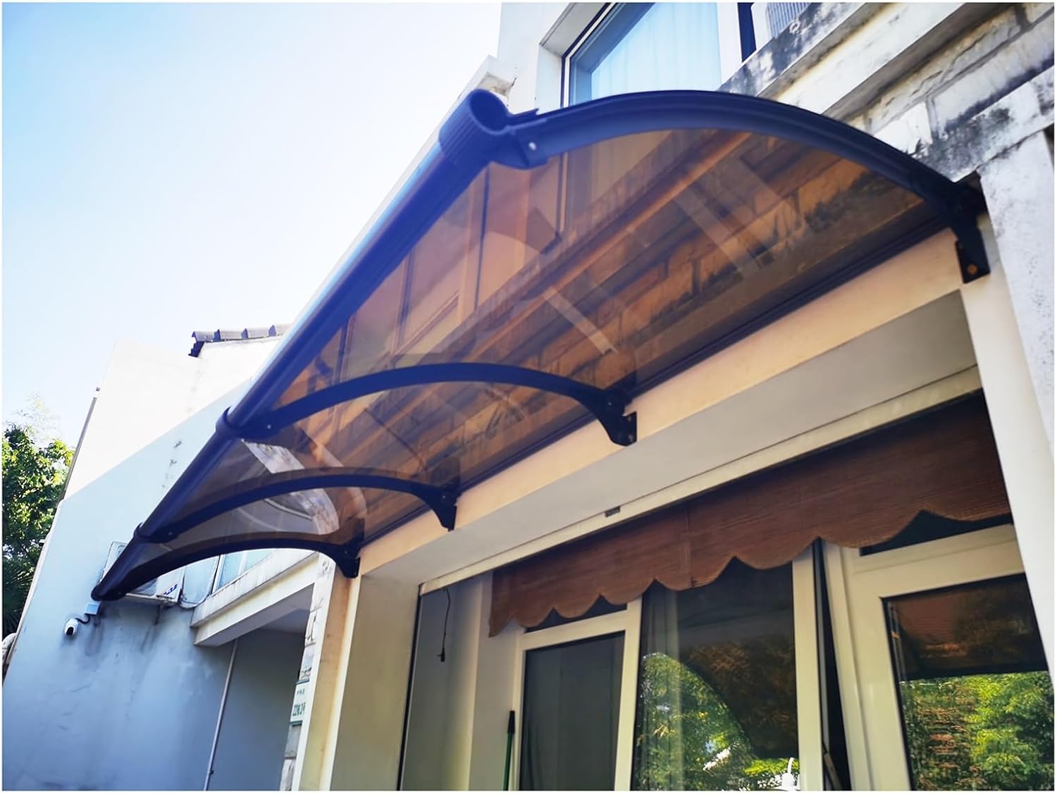 Awning for Door Entrance,Front Door Canopy，Window Rain Shelter Cover,Uv Resistant Windproof Outdoor Garden Canopy，Outdoor Awning,Polycarbonate Awning，Roofing Canopies(130x240cm/51x95in)