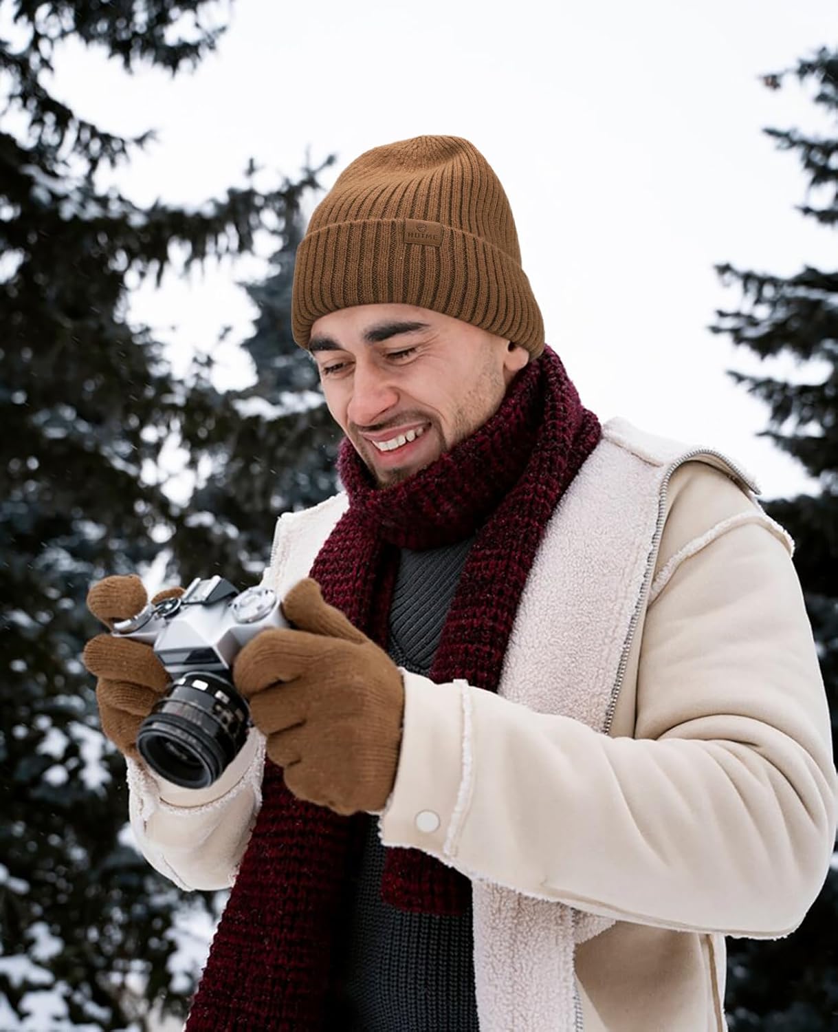 Oversized XXL Beanie Hat for Men Women, Large Winter Stocking Caps for Big Heads, Warm Fleece Lined Stretchy Wool Hat - Image 5