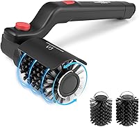 XUDAKAIXIN Electric Rotary Grill Brush: Cordless Rechargeable, 180° Adjustable, No Bristle Shedding, 500°F Heat-Resistant, 1 Replacement Head
