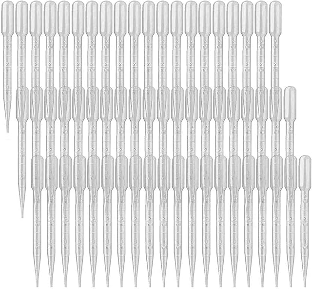 300PCS 3ML Plastic Transfer Pipettes, YSSHUI Disposable Pipette Transfer Pipettes for Essential Oil Pipette Makeup Tool