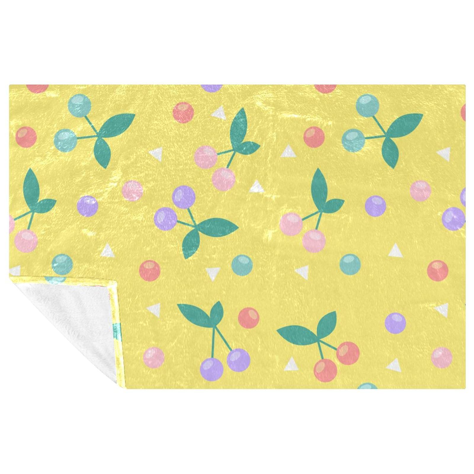 Couverture douce imprimé cerises pour partager des instants de tendresse