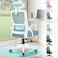 ALFORDSON Sedia da Ufficio Scrivania Ergonomica, Con Braccioli Pieghevoli