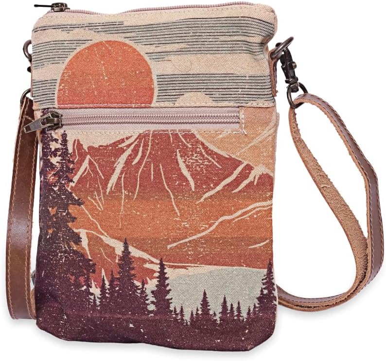 COTT N CURLS National Park - Wristlet Wallets for Women, Crossbody Sling Bags, Cell Phone Purse, Book Bag, Crossbody Purse