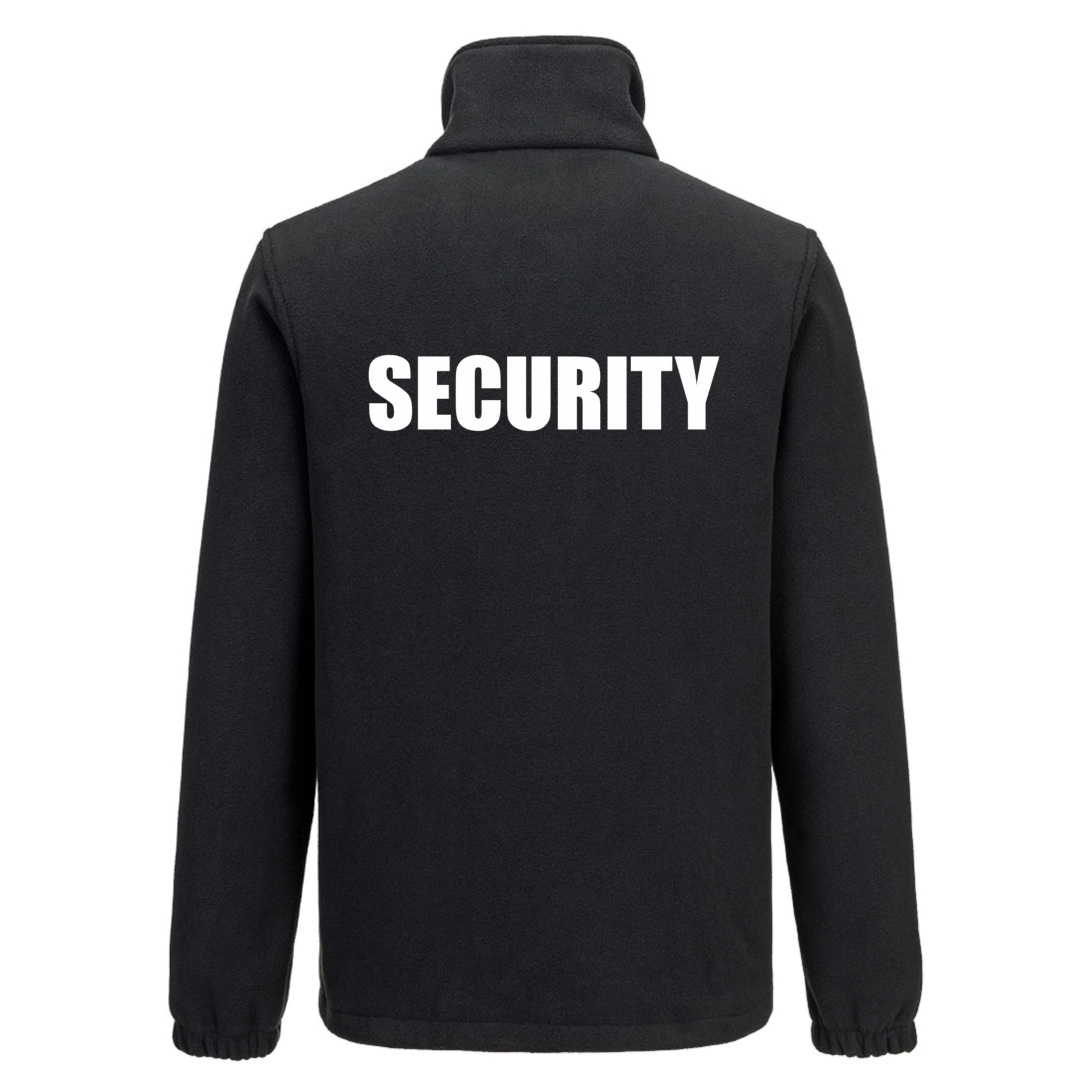 Brook Hi Vis Uk Unisex Black Security Portwest Premium Fleece - Workwear, Security Jacket, Your Text Here, Large