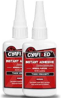 Strong Cyanoacrylate (CA) Super Glue by CYAFIXED, High Strength Thick Viscosity Instant CA Glue, 4 oz. Value Pack - CA Glue for Hobby Models, DIY Crafts and Filling Gaps