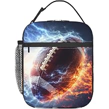 Football Lunch Box Reusable Insulated Totes Lunch Bag Thermal Cooler For Boy Girls School Men Women Beach Picnic Travel