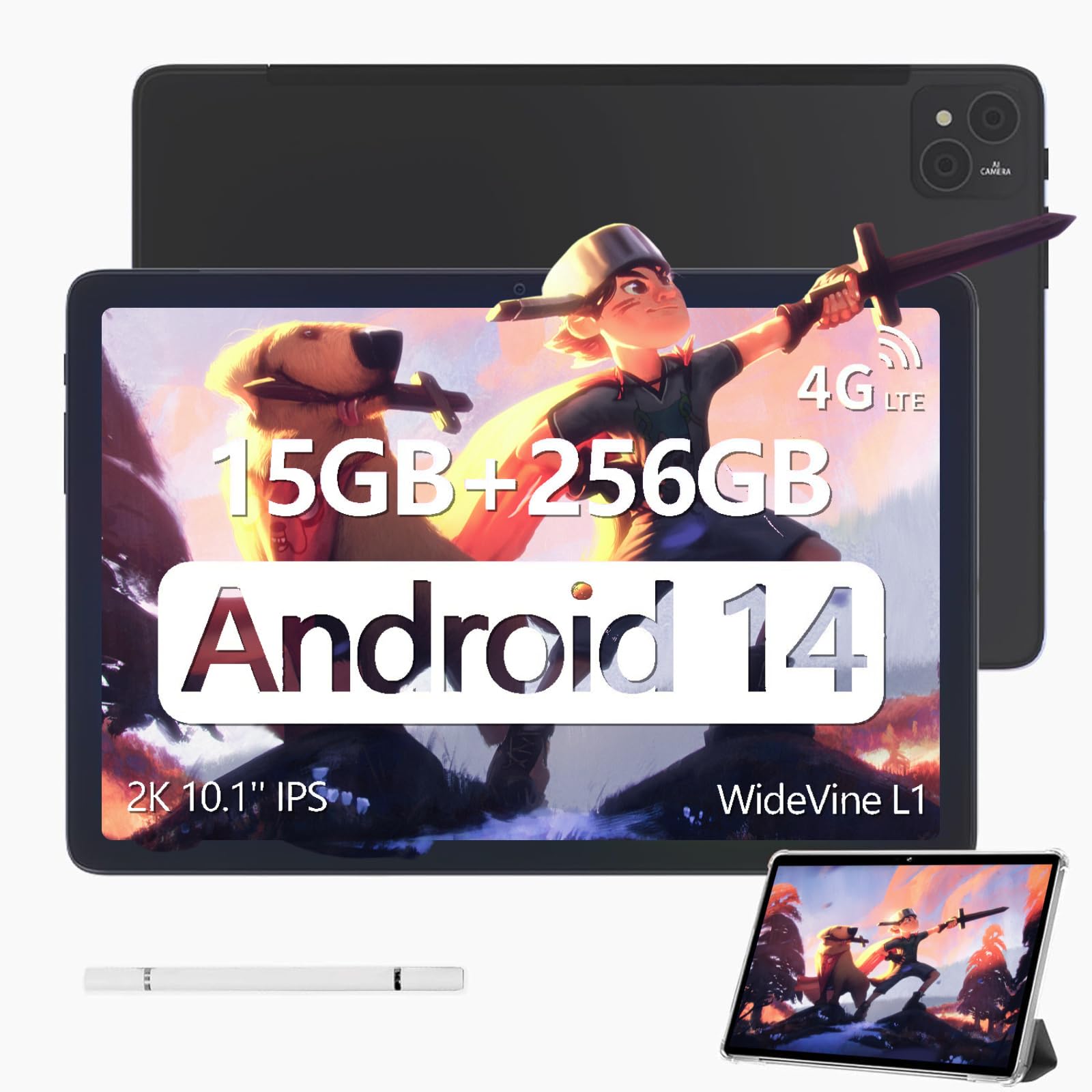 DOOGEE T10 Pro Tablet FHD+ de 10,1 polegadas com 15 GB RAM + 256 GB