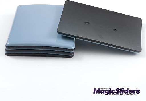 Magic Slider Self-Adhesive Furniture Sliders Heavy-Duty Sliding Disc Pads for Smooth Gliding on Hardwood, Tile, Carpet, Vinyl Floors Surface Protectors for Home & Office | Size-4 * 3 Color-Grey