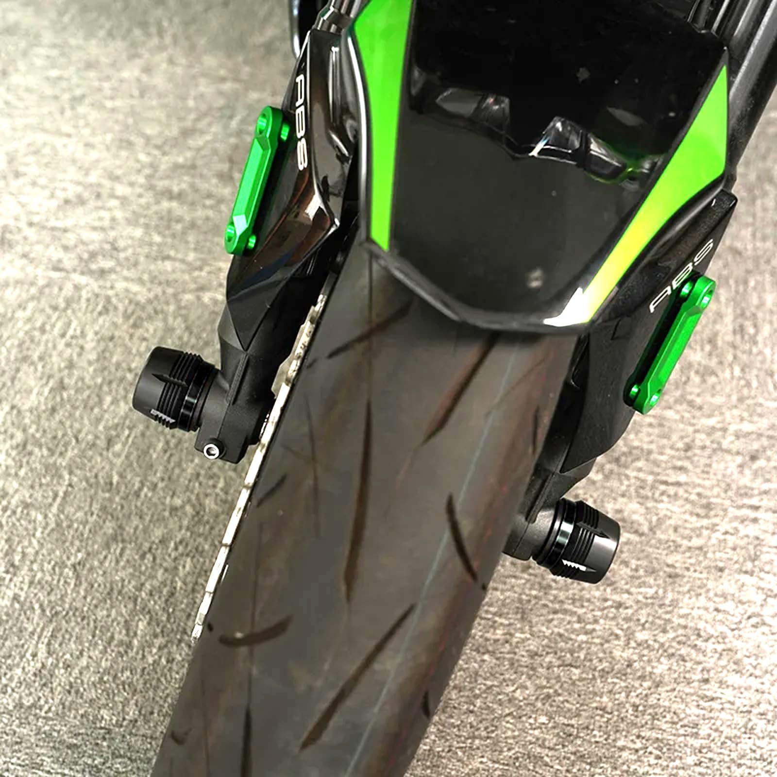 Per Kawasaki Z900 Z650 Z800 ZX6R VERSYS650 NINJA1000 Z1000SX Z1000 R Accessori moto Tamponi Forcella Asse Ruota Anteriore Protezione Antiurto (Nero)