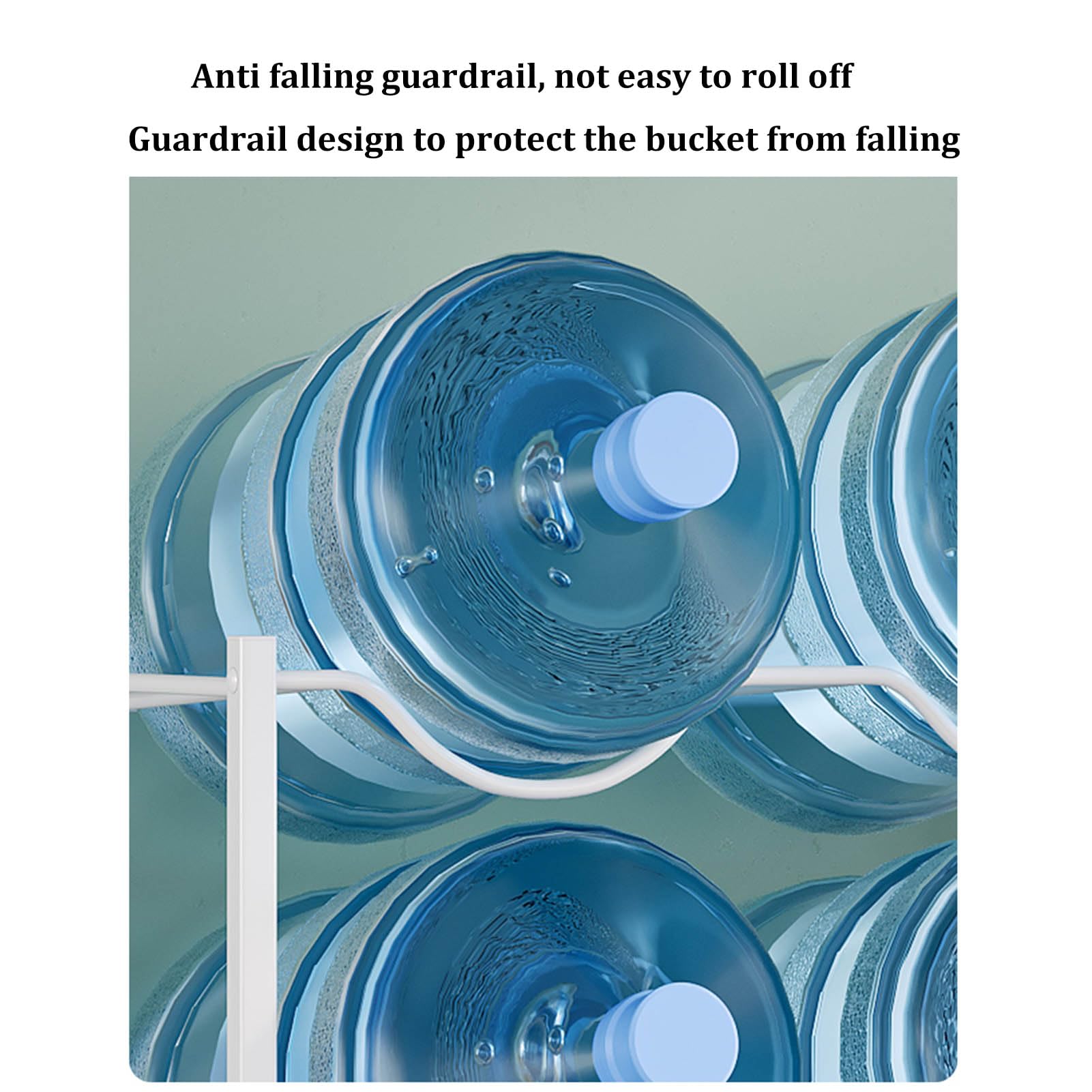 Heavy Du 5 N - Estante para botellas de agua, apilable, soporte para enfriador de doble fila, soporte dispensador de agua