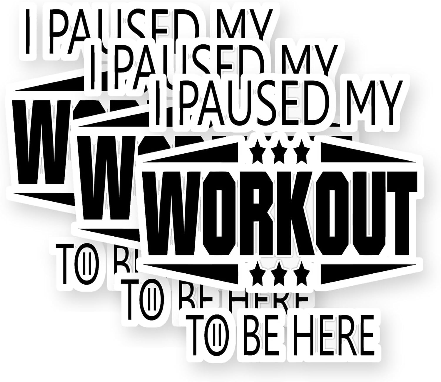 I Paused My Workout to Be Here Funny Gym Vinyl Stickers 3 Pack 3 Inch