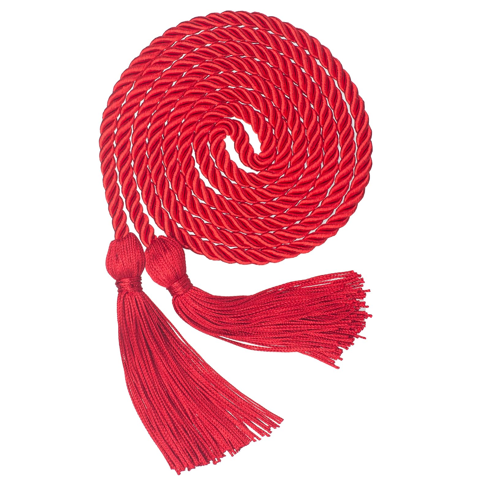 ONUPGO Red Graduation Cord, Graduation Honor Cords Rayon Braided Tassel Cord for 2026, 68" Polyester Yarn Long Robe Honor Rope for Graduation Students, Bachelor Gown