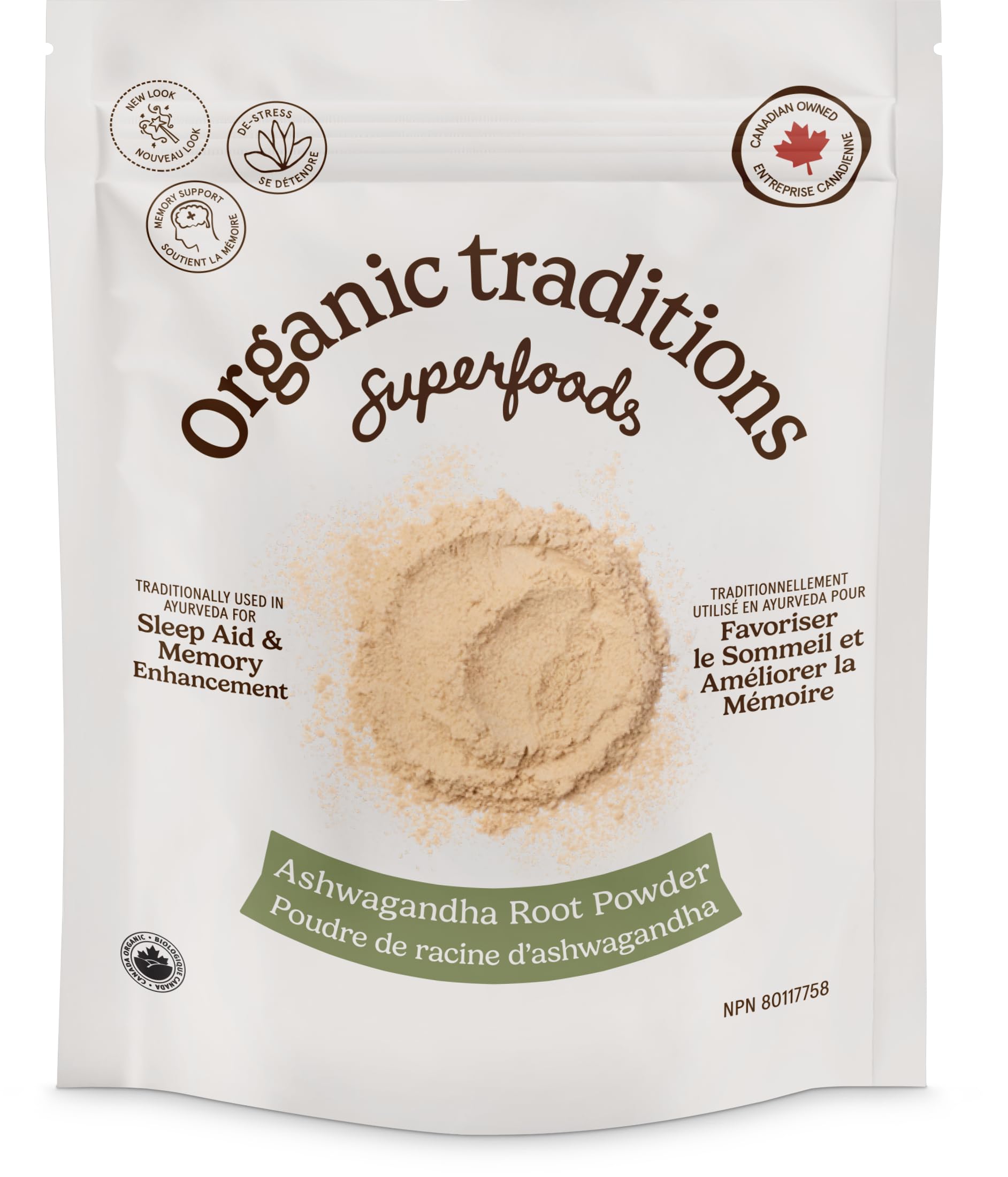 Organic TraditionsAshwagandha Root Powder | Sustainably Grown & Harvested | Traditional Ayurveda Support | Rejuvenating Herbal Tonic | Enhance Recipe With Nutrition's 200 g (Item Packing May Vary)