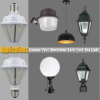 dephen 80W LED Corn Light Bulb, 10400Lm Removable E26&E39