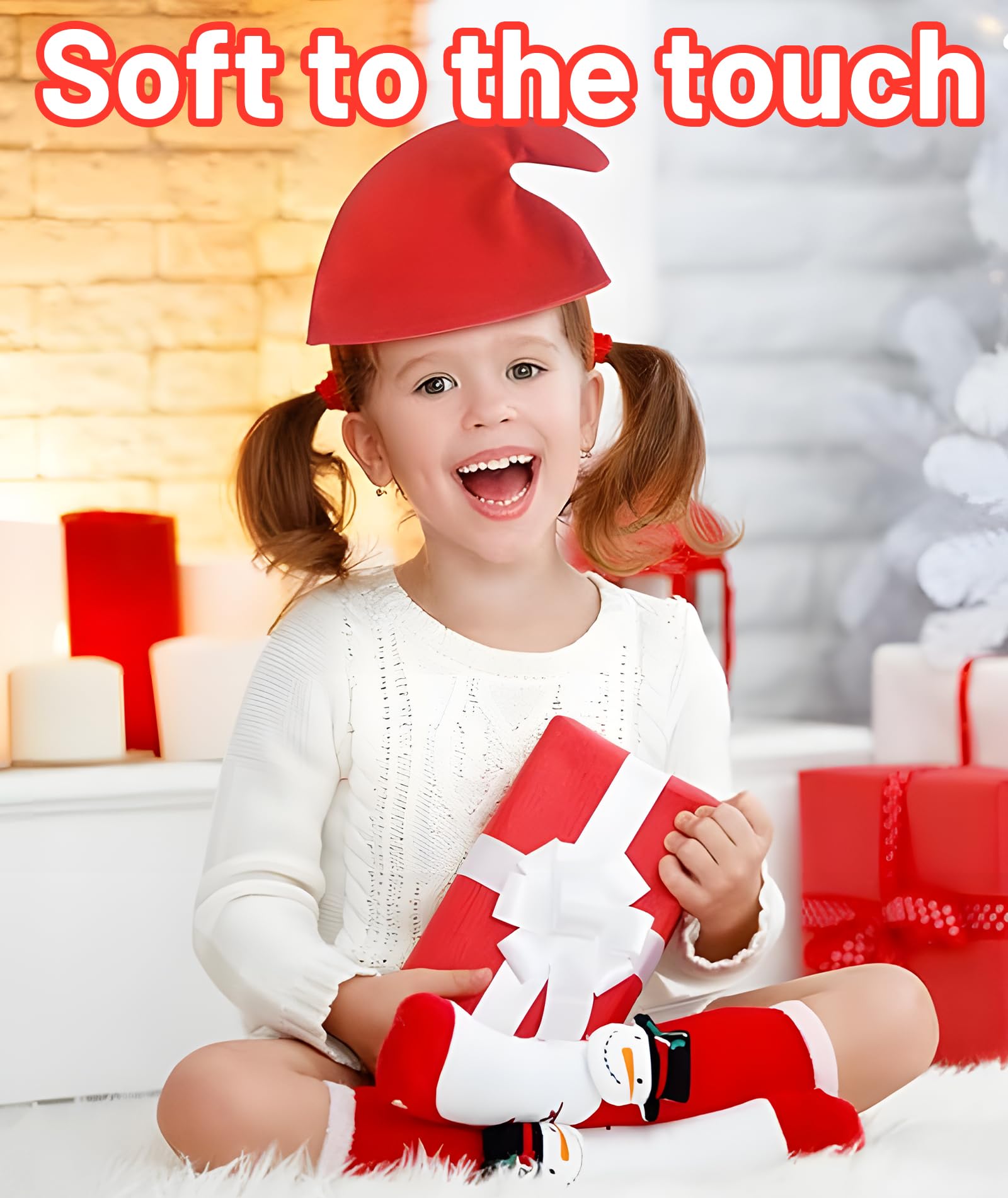 Buildcon 3 Pcs Santa Hat Set, christmas cap, Christmas Decorations for Adults & Kids, Festive Santa Claus Hat for Christmas Party, Themed Events, Cosplay and Home Decor (Red, Yellow, Blue) 1