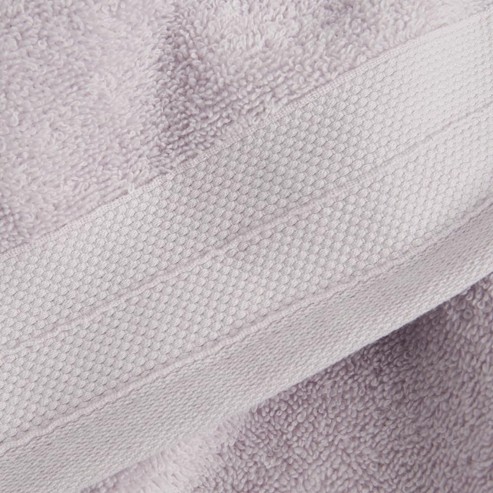 LA MALLORQUINA Set de 4 Toallas de baño 100% Algodón cardado - LMQ LMQ Lila y Malva (Pack 2 Toallas Lavabo 50x100cm + 2 Toallas Ducha 70x140cm) | Juego de Toallas de Baño, Hotel, Gym, SPA