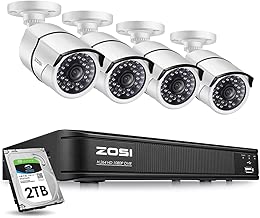 ZOSI 1080p CCTV Camera Security System,8 Channle 4-in-1 Surveillance DVR Recorder with 2TB HDD and 4x1080p Day Night Vision Bullet Camera Outdoor/Indoor , Remote Access and Motion Detection - coolthings.us