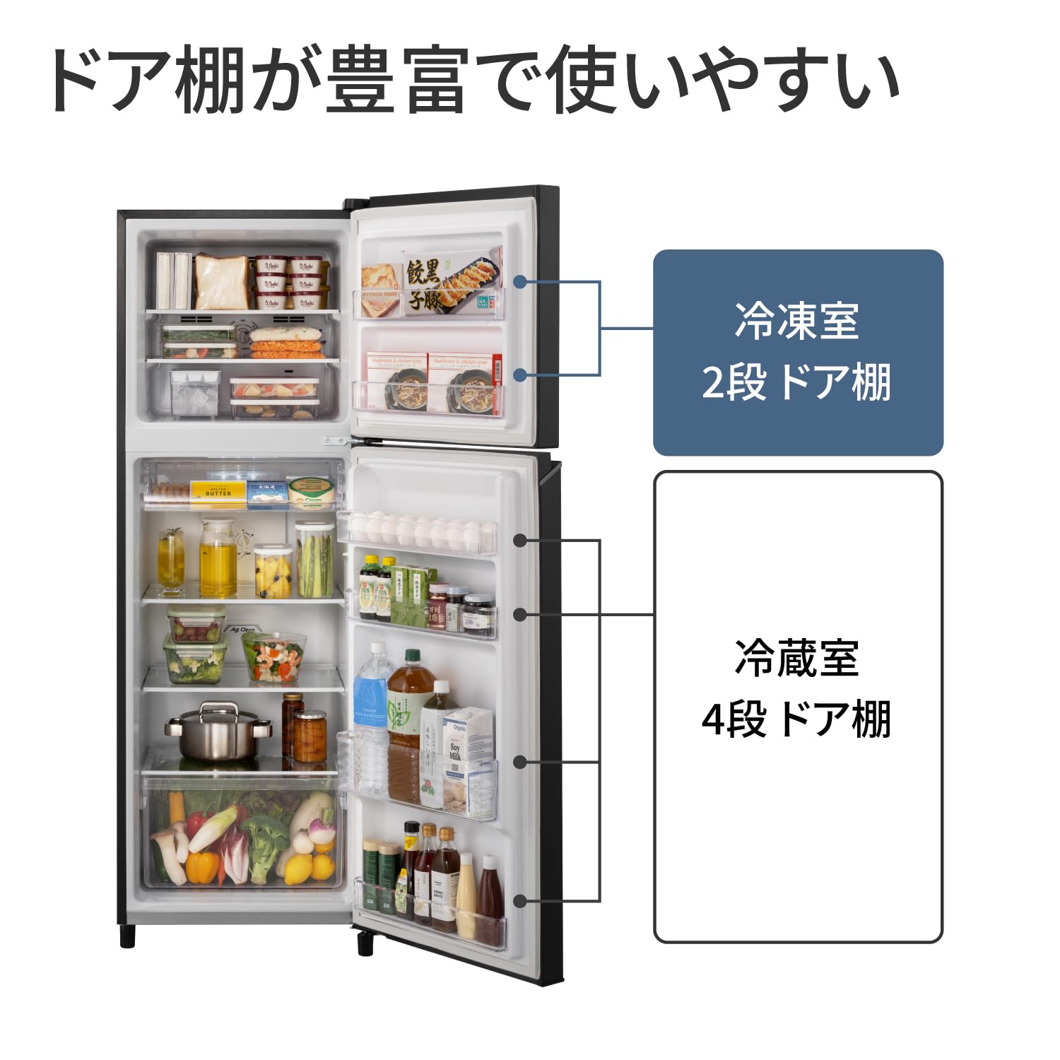 Amazon | パナソニック 冷蔵庫 幅55.5cm 248L インバーター 2ドア 右