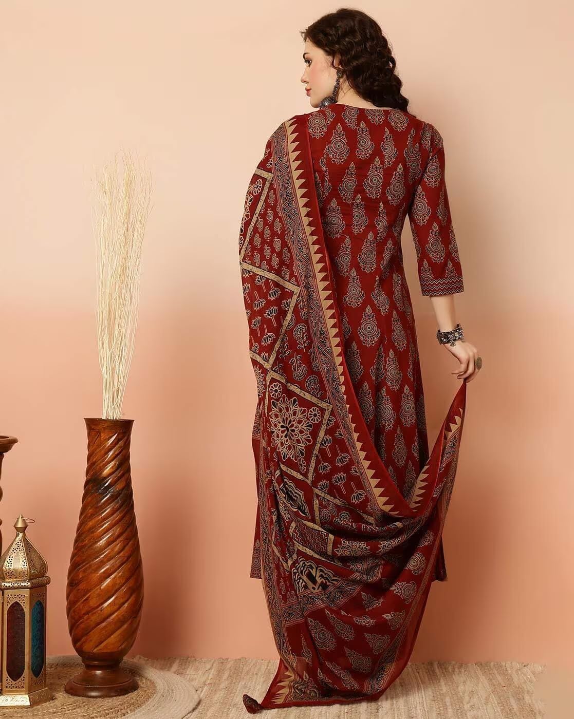 Anarkali Kurta Set für Frauen ethnische indische ausgestellte lange Partykleidung Kleid Set mit Dupatta