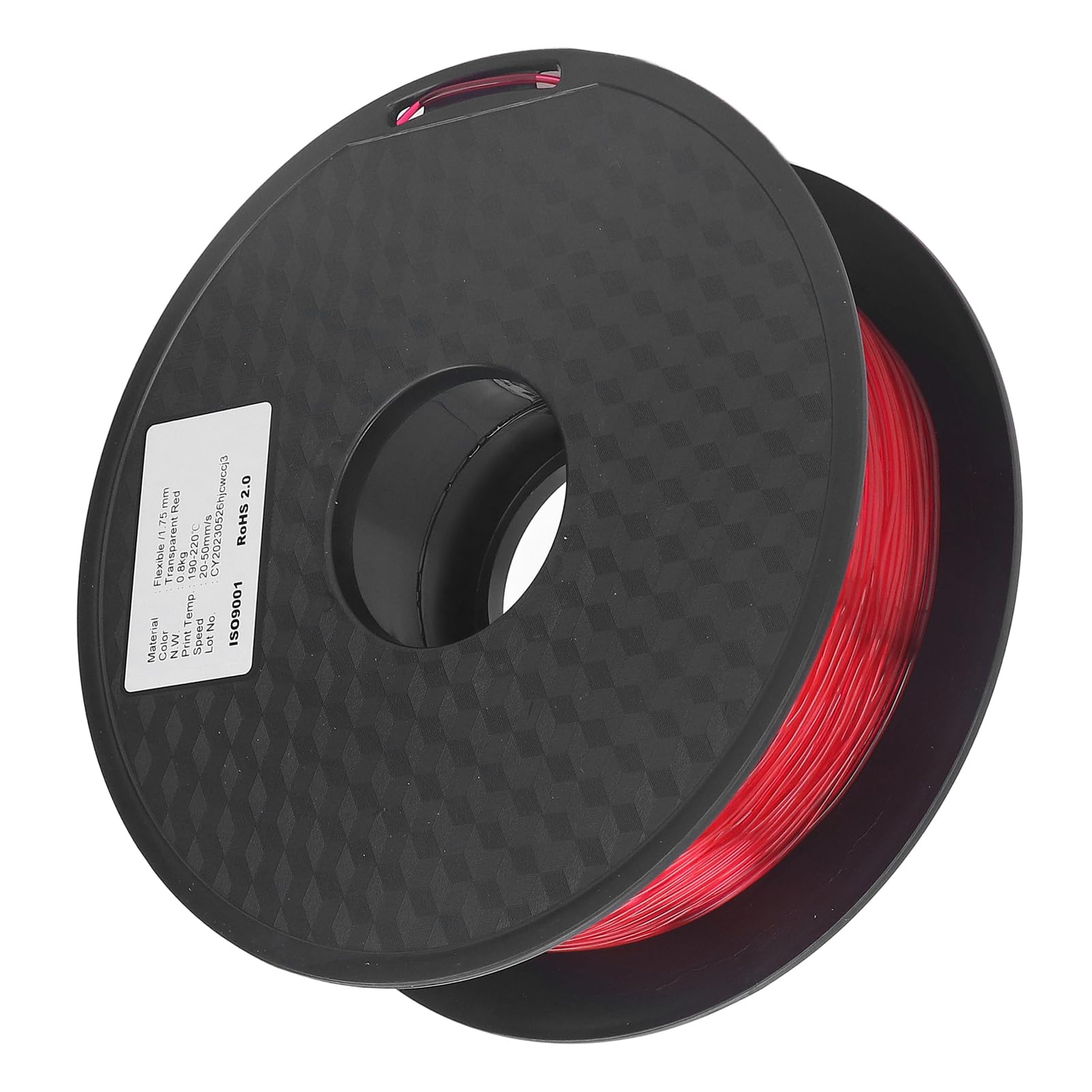 Filament TPU o Wysokiej Przepuszczalności 1,75 Mm 1 Kg Stabilny, Trwały, Elastyczny do Drukarki 3D FDM (Przezroczysta czerwień)