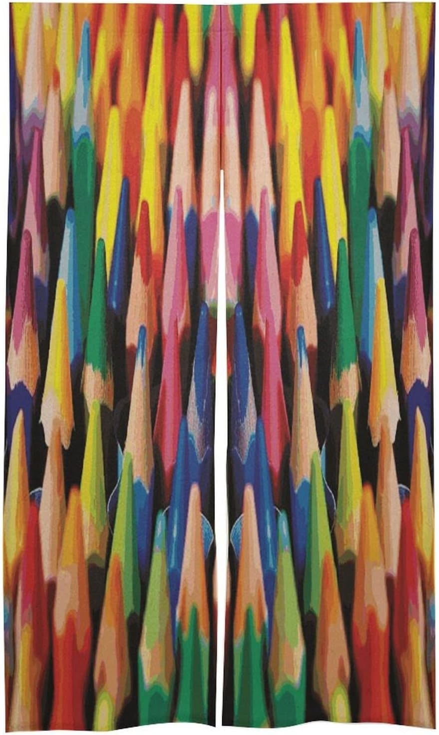 Crayons Door Curtain Printed Doorway Noren Japanese Style Doorway Room Divider Curtains for Privacy Partition Divider Kitchen Home Decorations Wall Hanging