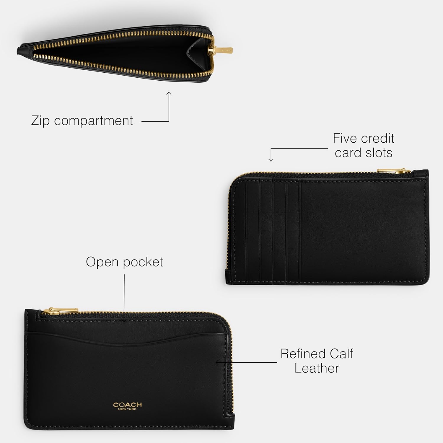COACH New York Zip Card Case - Image 3