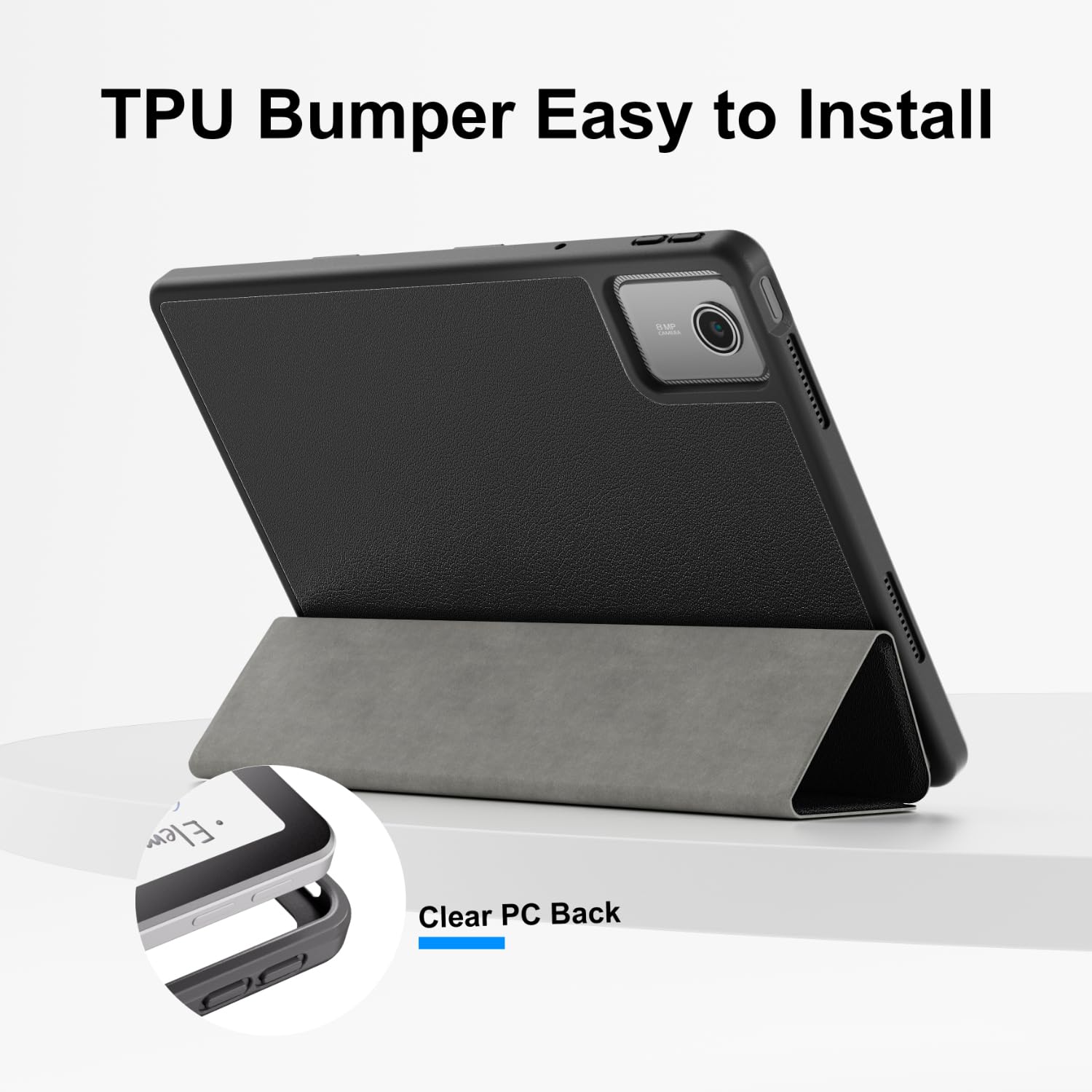 XLTTONG Custodia per Lenovo Tab M11 11 pollici 2024, supporta il risveglio/sonno automatico, supporto tripartito, portapenne, ultra sottile pelle finta (verde