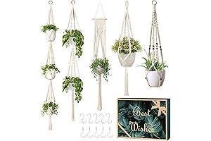 GROWNEER Macrame Plant Hangers for Hanging Plants