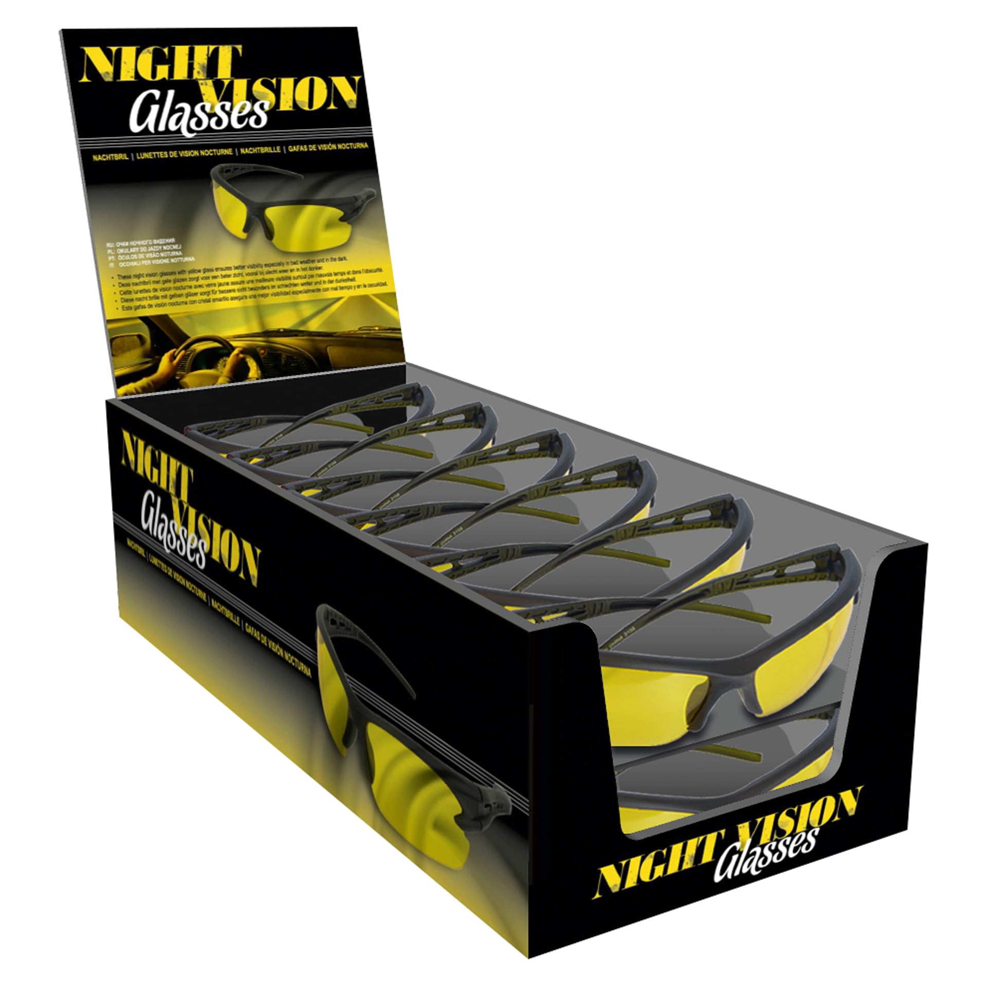 CARPOINT 2380847 Gafas de visión nocturna negro