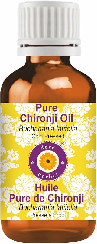 Óleo de Chironji dève herbes (Buchanania latifolia), prensado a frio, não diluído, para diluição de óleos essenciais, frasco de 15 mL
