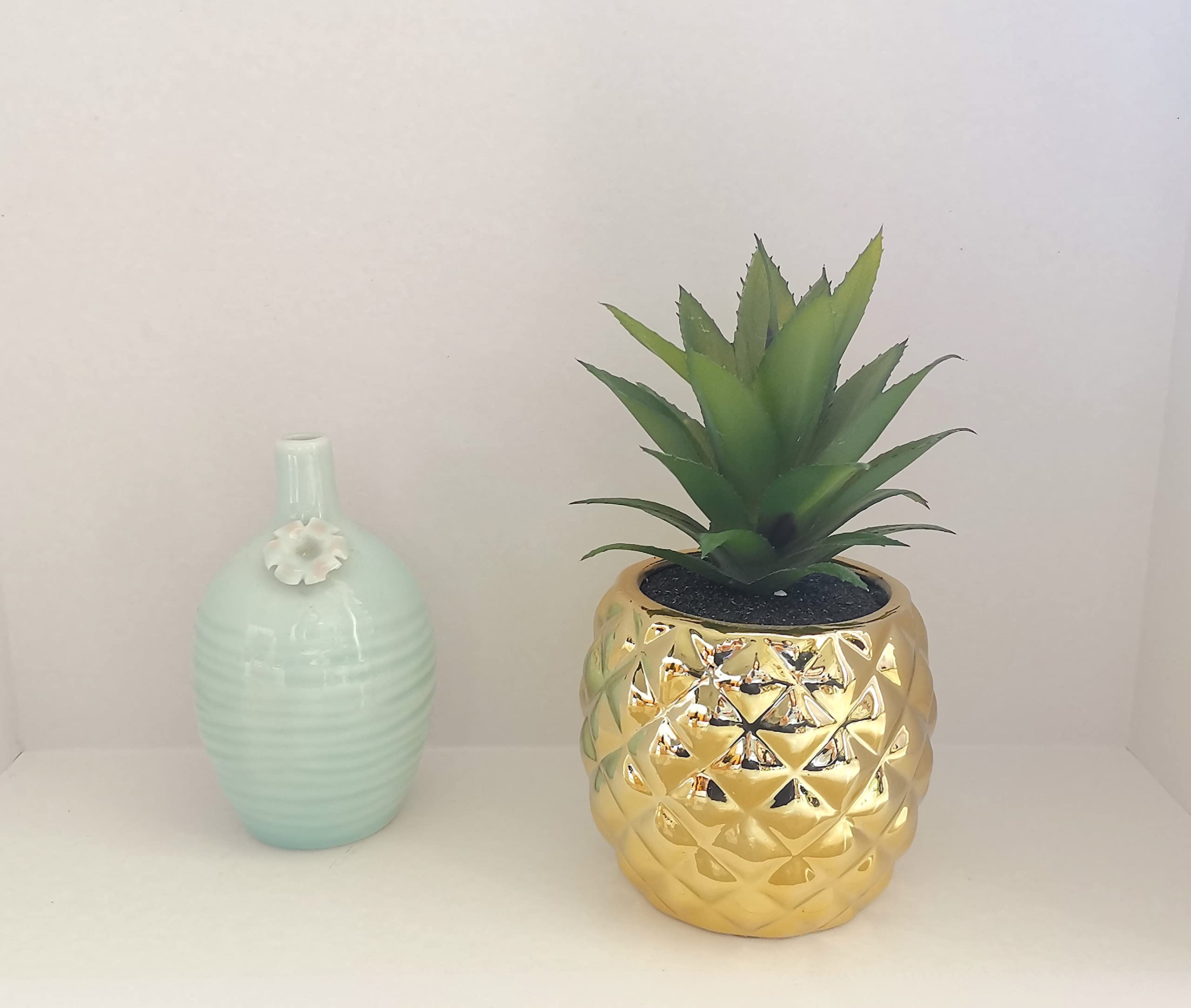 Pianta artificiale di ananas 93h cm con vaso
