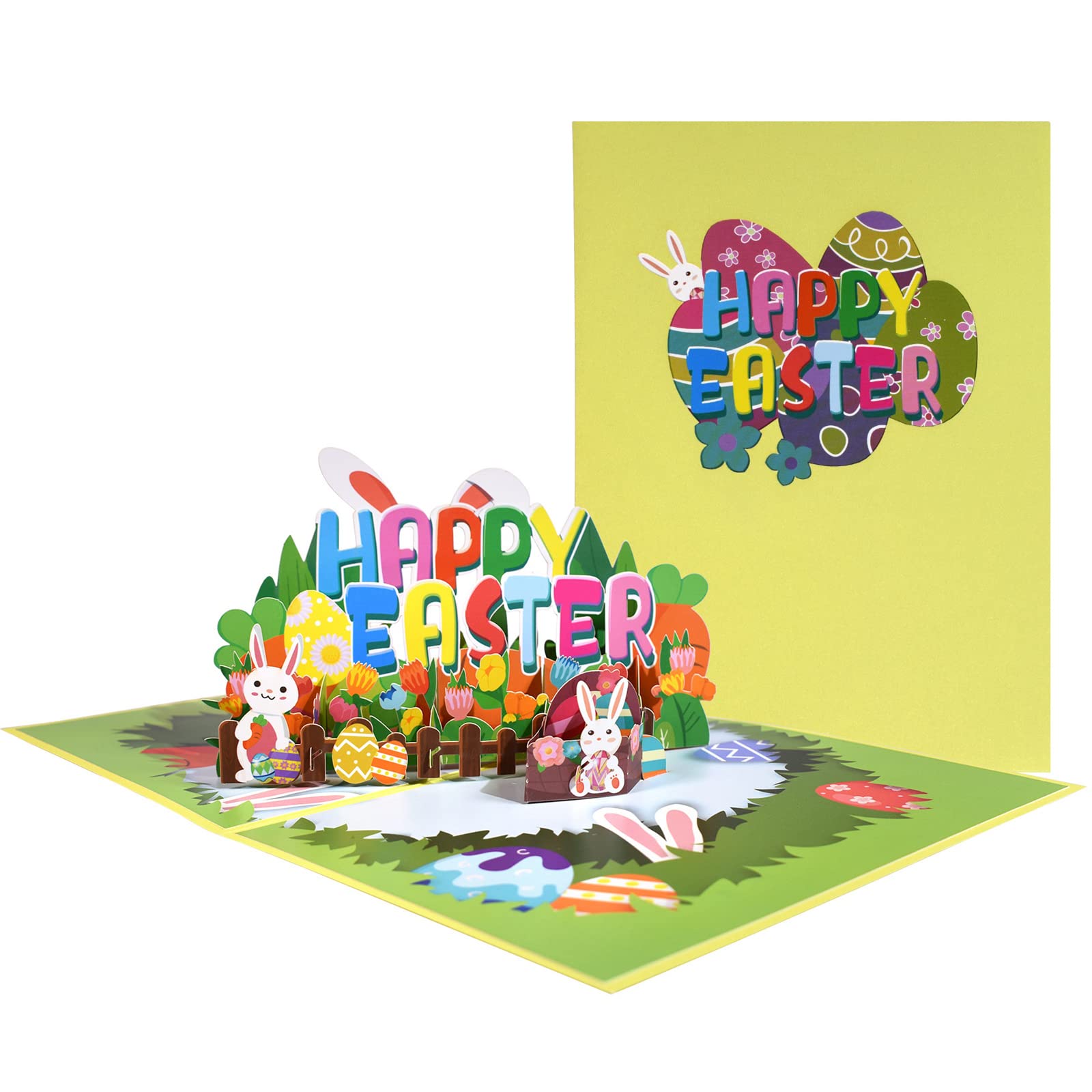 Buxuaaaa 3D Easter Dog Greeting Card Set Invitation Blessing Accessory for New Year Wedding Party Card Supplies Easter Greeting
