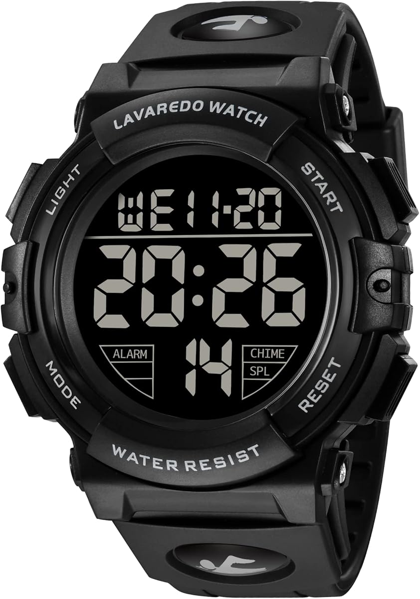 Reloj digital para hombre Relojes militares deportivos Relojes de pulsera de cronógrafo al aire libre impermeables para hombre con retroiluminación LED/alarma/fecha