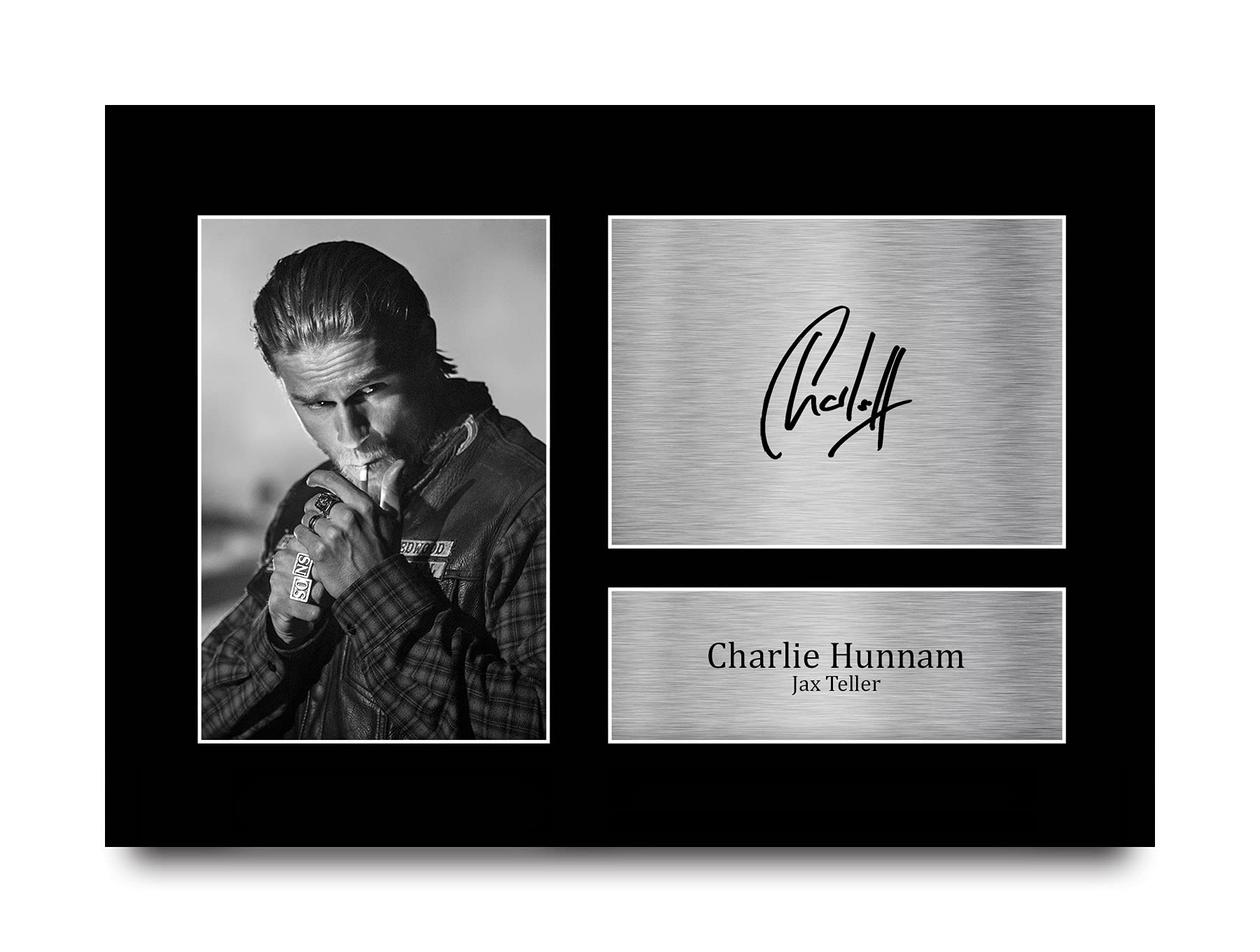 A4 Charlie Hunnam Sons of Anarchy Jax Teller Gifts Printed Signed Autograph Picture for TV Show Fans