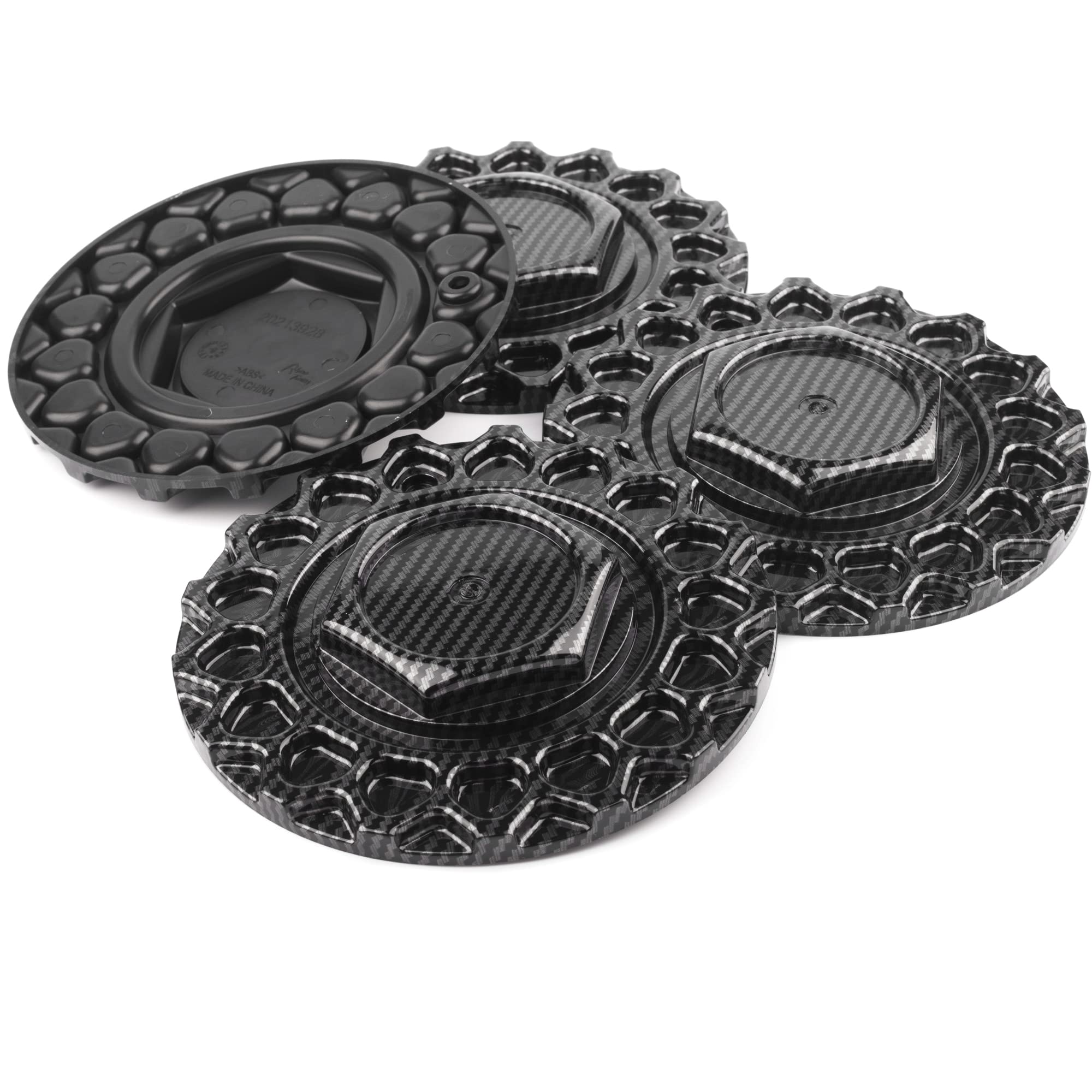 RhinoTuning 4 Stück Radnabenkappen für BBS AVID.1 Nabendeckel OD 168mm, Anthrazit Metallic Radnabenabdeckung Geeignet für RS018 RS020 RS021 Rad, Felgendeckel
