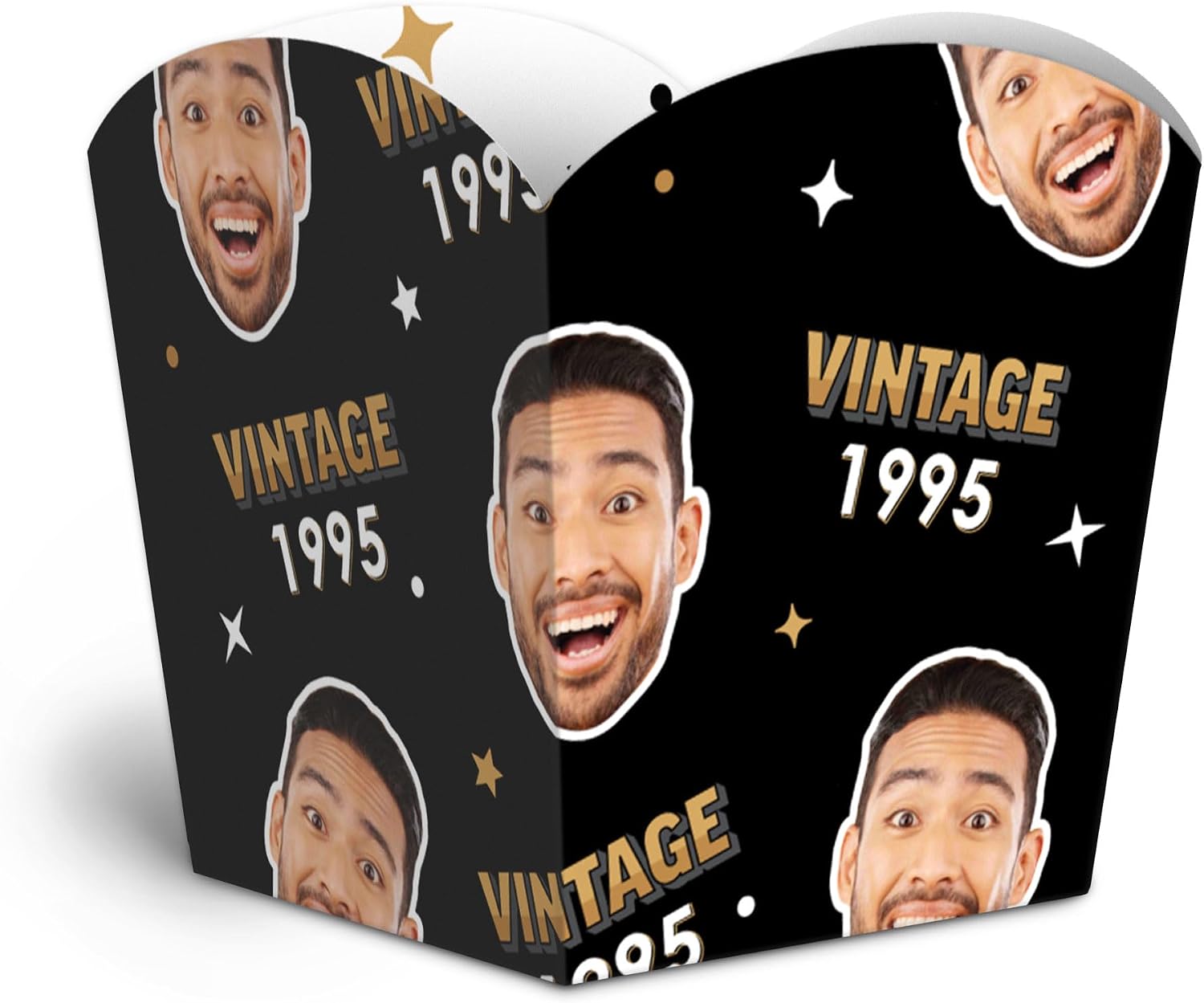 Custom Photo & Text Vintage Birthday Favors - Treat Boxes - Set of 12