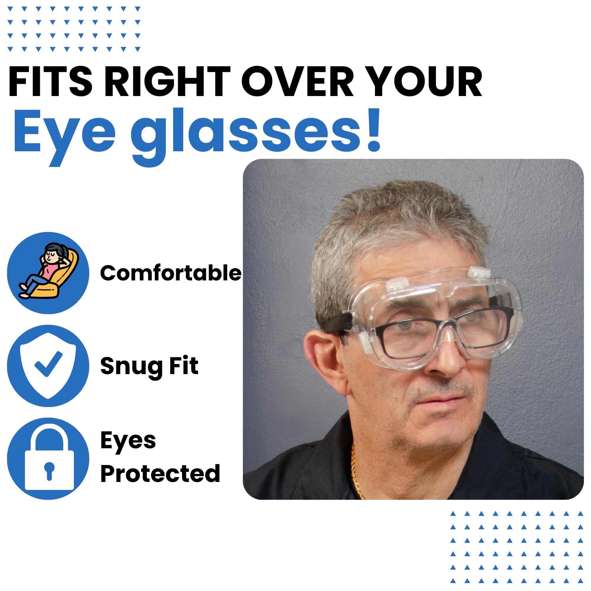 Lunettes de protection anti-buée, lunettes de laboratoire, lunettes de sécurité médicale, lunettes pour adultes, lunettes de cuisine