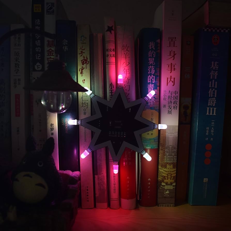 Amazon.co.jp: fangzi 八角星形LEDランプ 八角形の星型